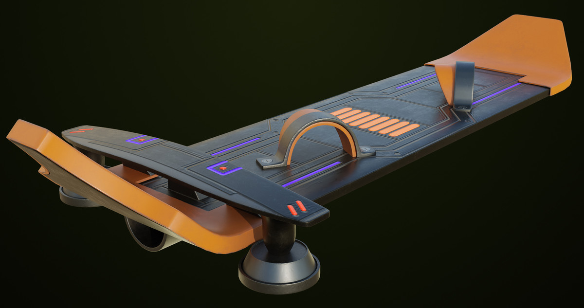 Sci Fi Hoverboard 08 URP HDRP Textures