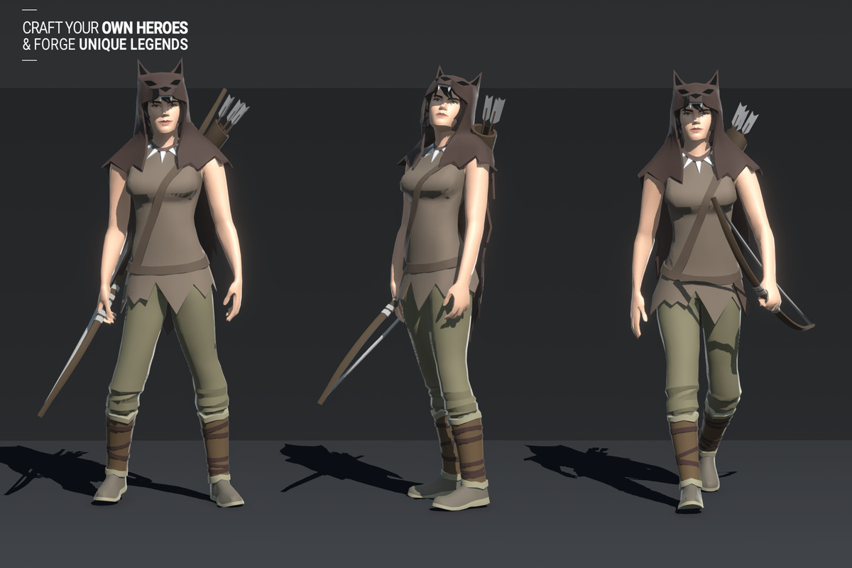 Polyquest Heroes: Warrior I Huntress