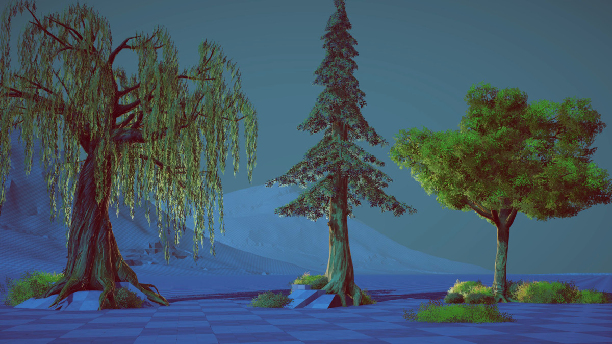 Stylized Fluffy Trees HQ Pack