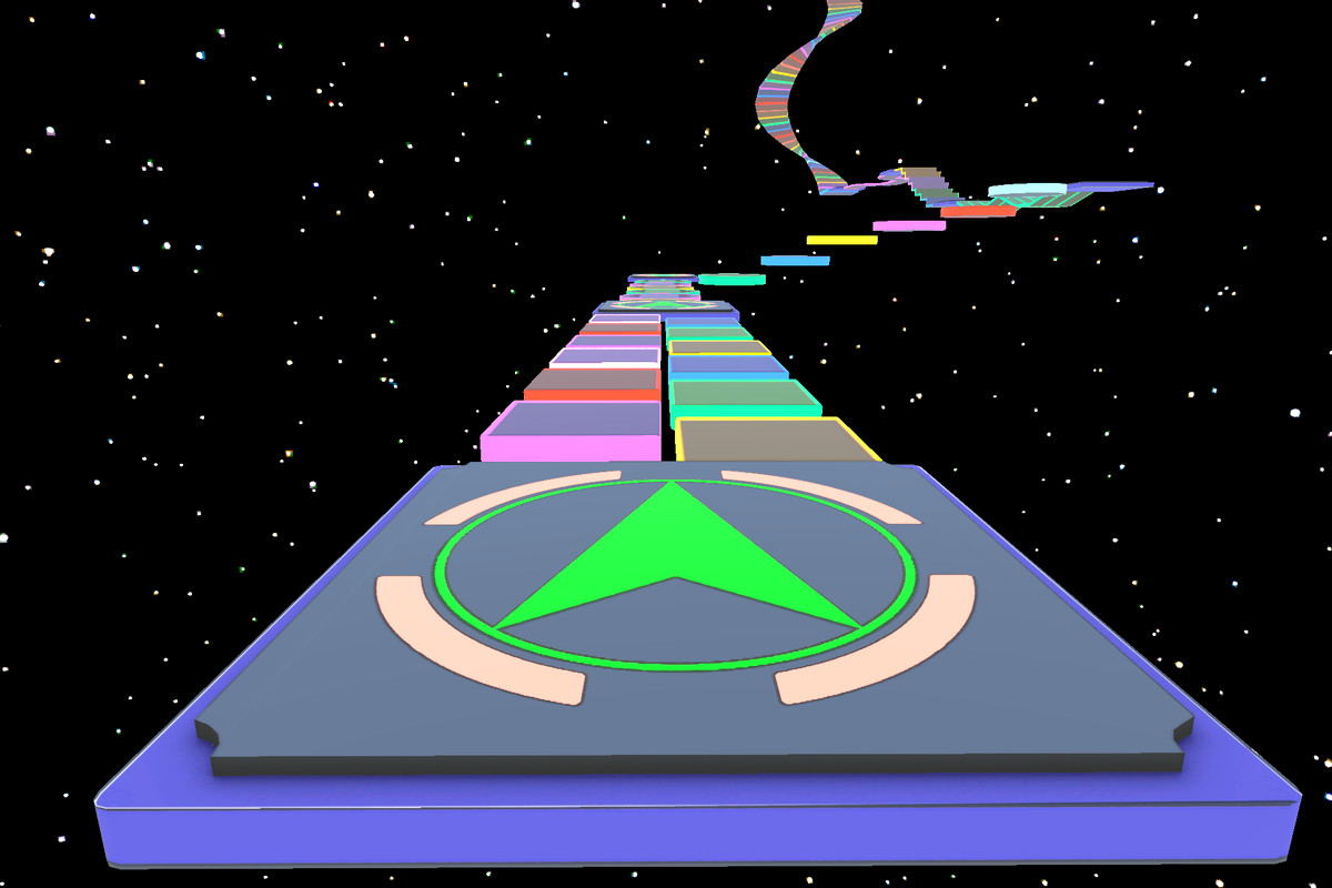 Neon Obby Parkour Tower-3D Modular Platformer Environment Pack-Mobile Optimized