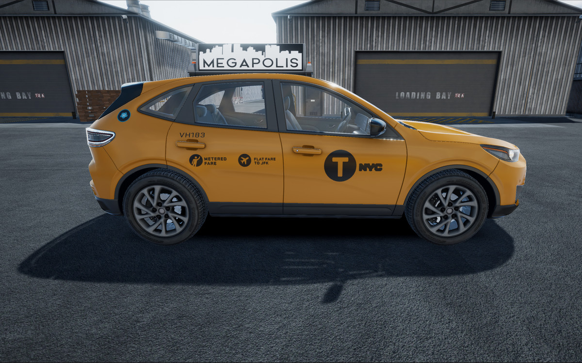 Yellow SUV taxi