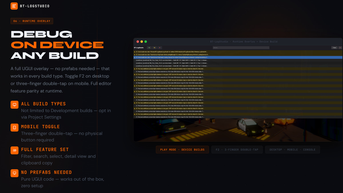BT-LogStudio: Advanced Debug Console & Log Filter System