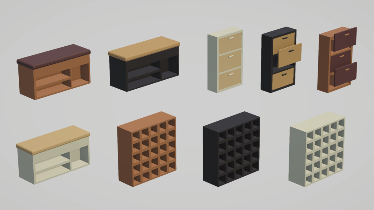 Low Poly Livingrooms - Modular Assets