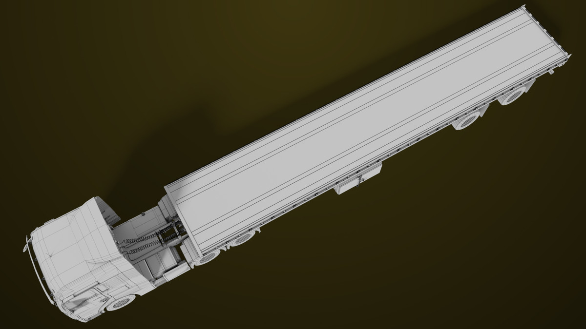 Heavy Truck 04 Flatbed Load Trailer URP HDRP Textures