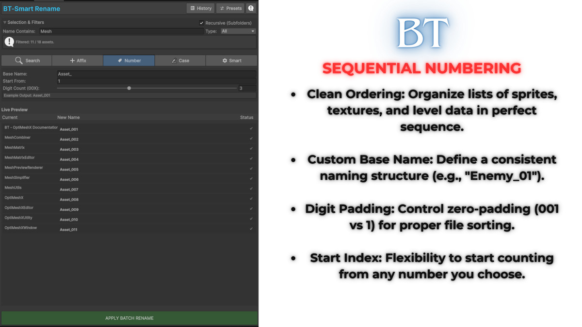 BT-Smart Rename Pro: Advanced Project Organizer