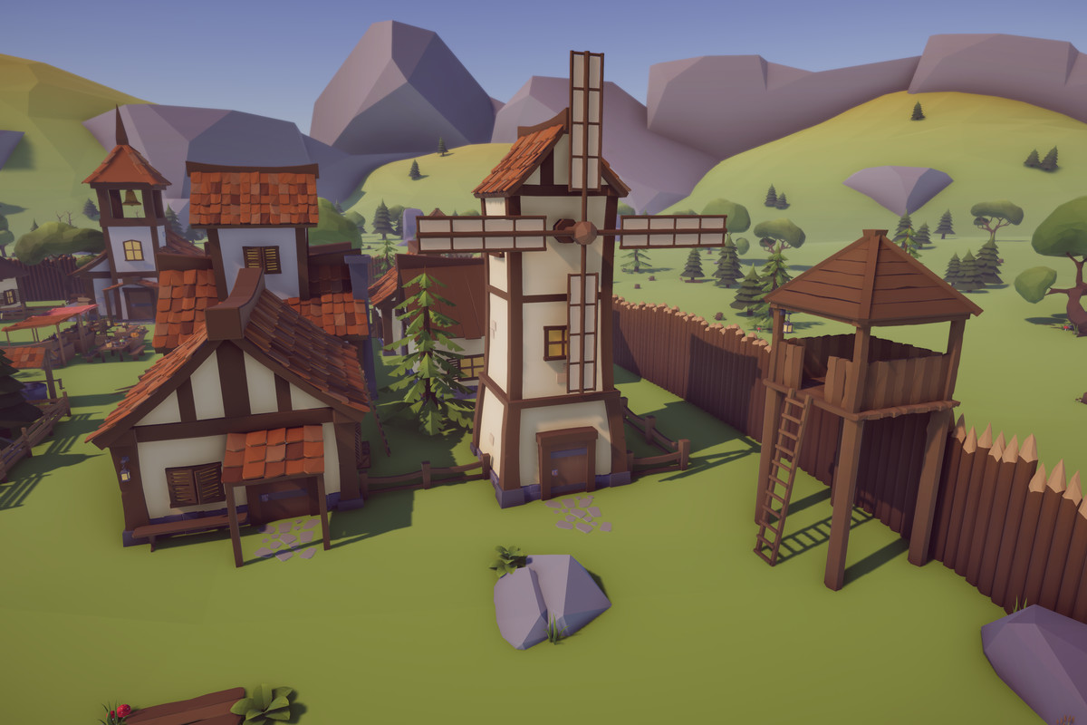 Low Poly Fantasy Medieval Village