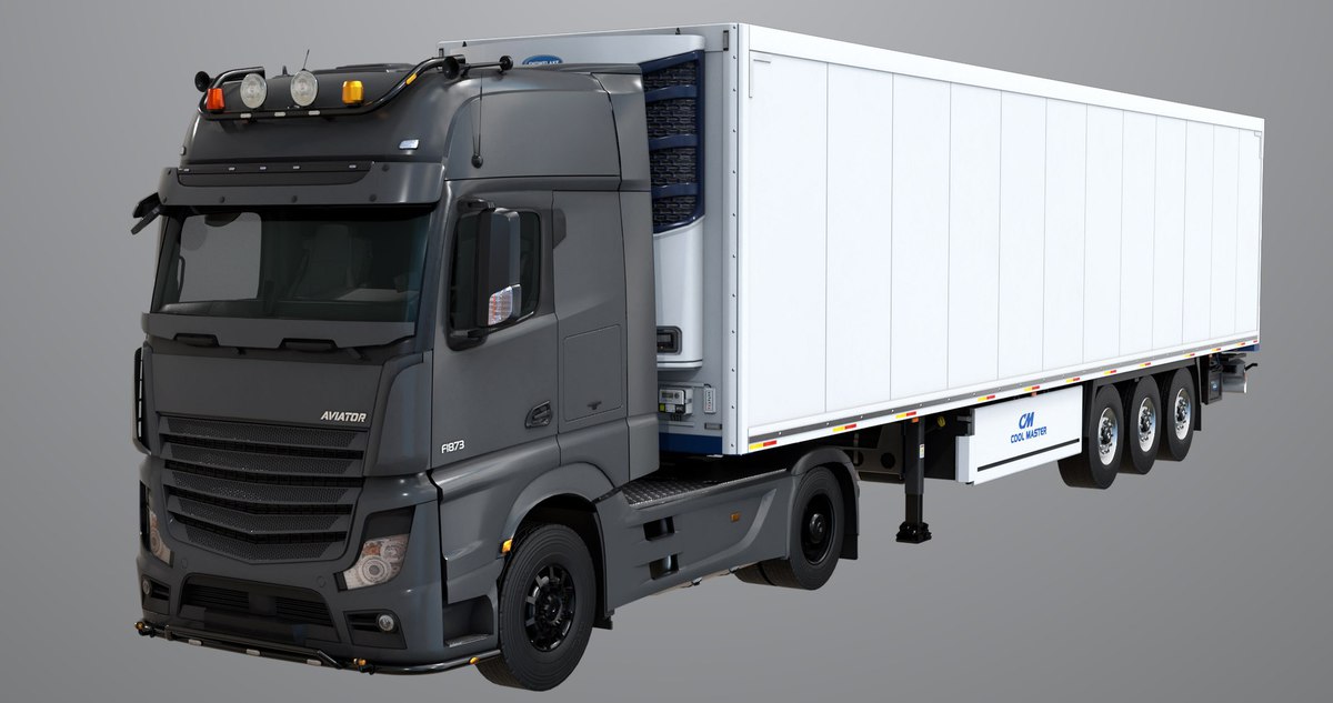 Heavy Truck 03 Refrigerator Trailer Interior URP HDRP Textures