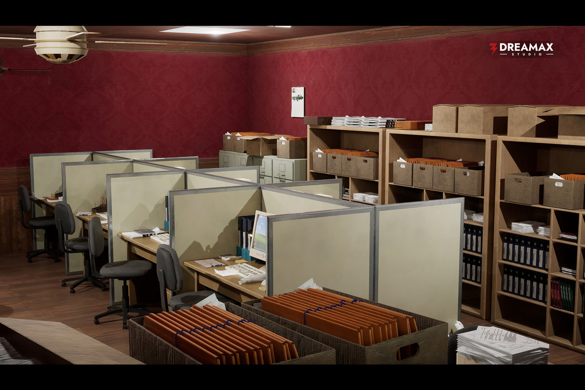 Retro Office Props - 90s Cubicle, Desk, Filing & Classic Workplace Assets