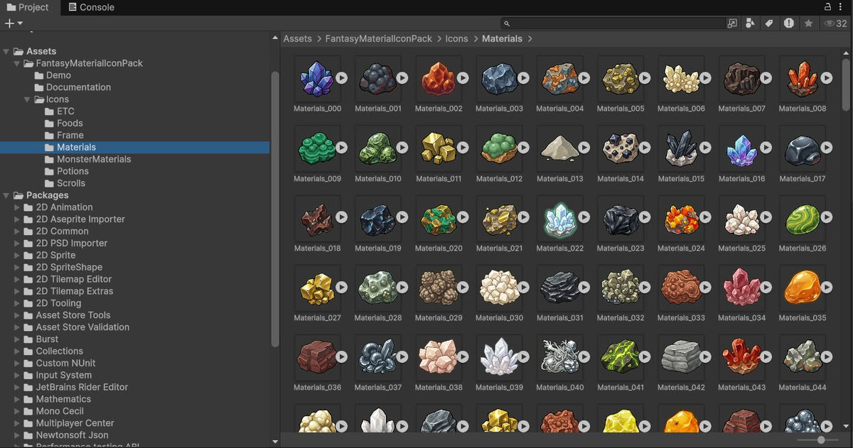 2D Fantasy RPG Material Icon Pack - 1000 Items