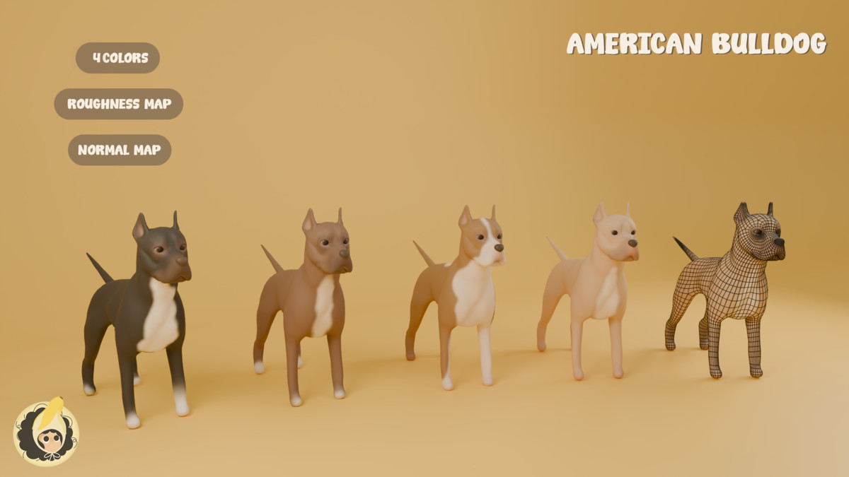 Animated American Bulldog