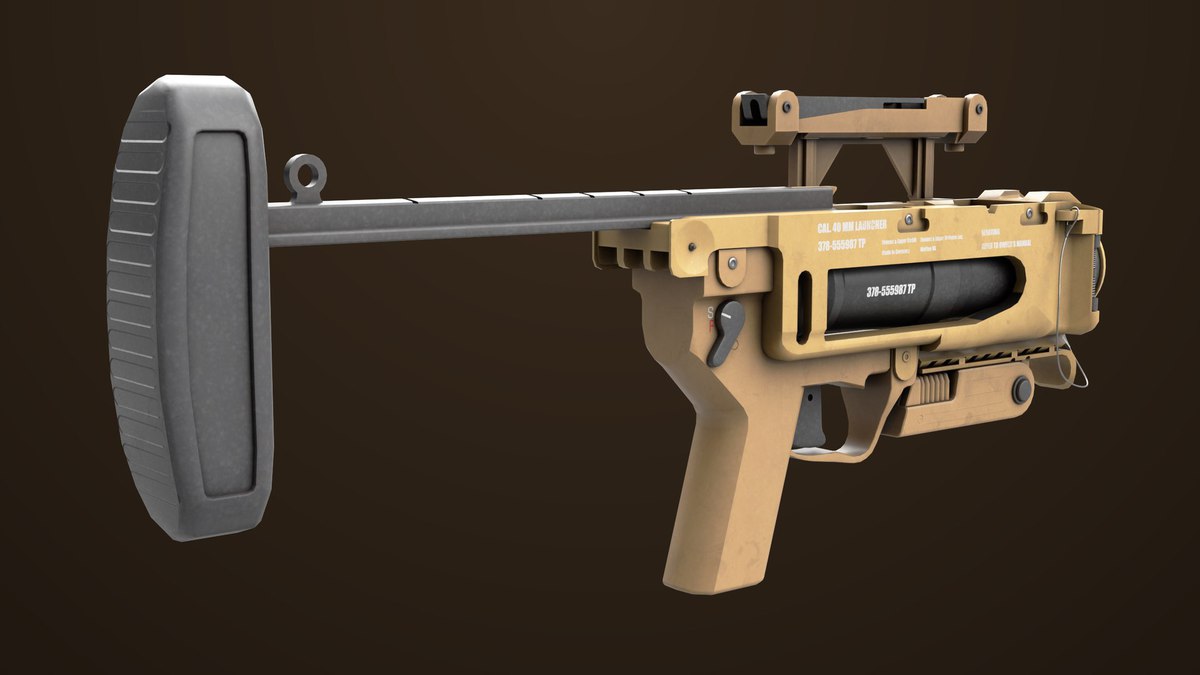 Grenade Launcher 04 Brown URP HDRP Textures