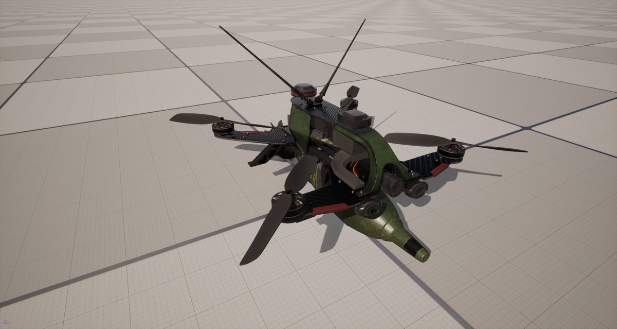 FPV Drone Valkyrie – Military UAV (4K PBR, Game Ready)