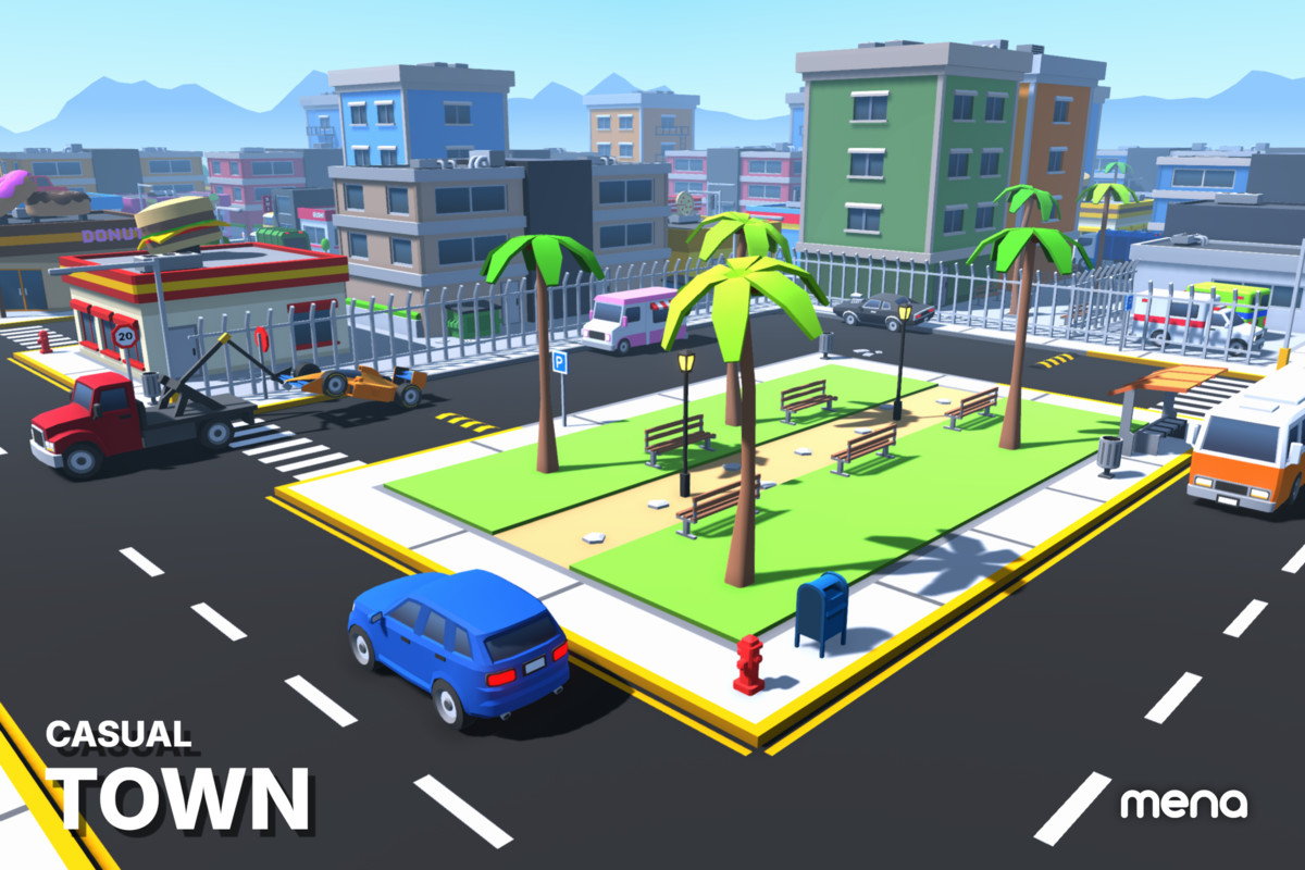 Casual Town Pack - 3D Modular Assets