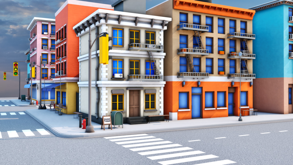 Modular Stylized Cartoon City Pack [Desktop & Mobile]