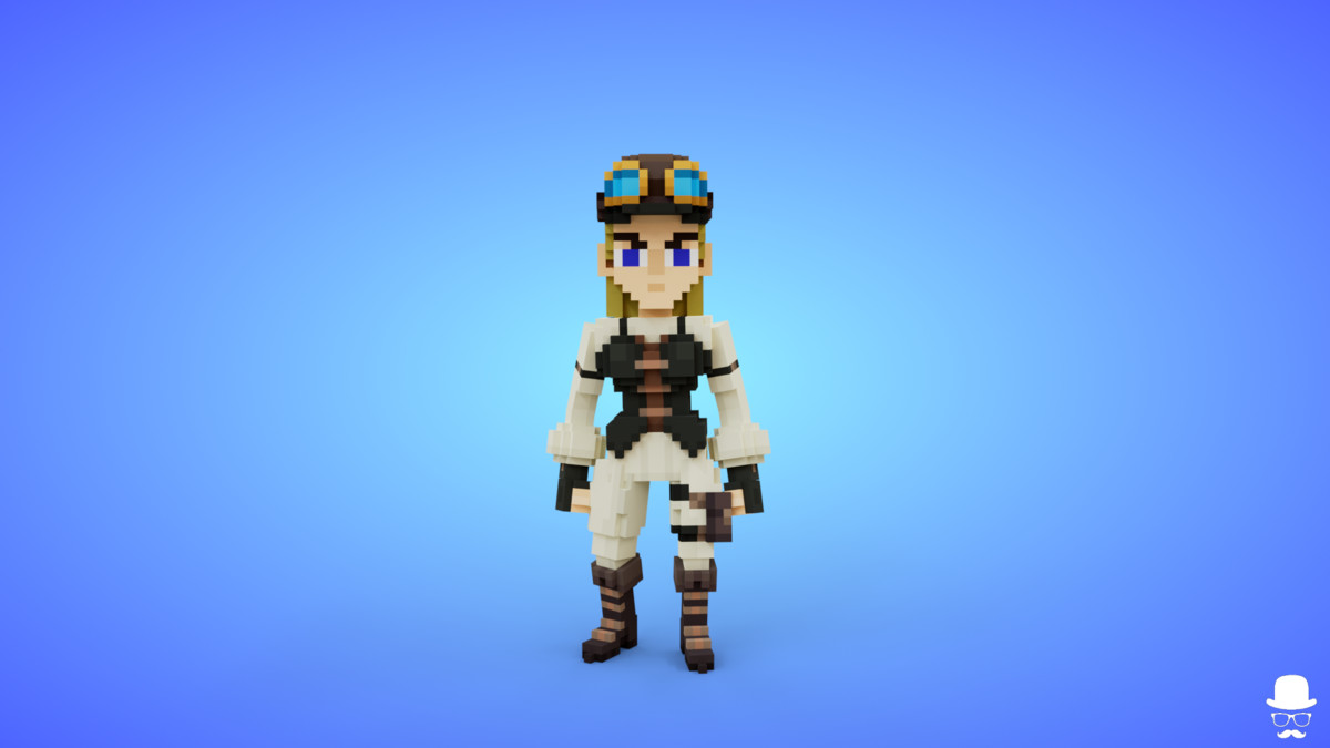 Voxel Steampunk Characters Pack