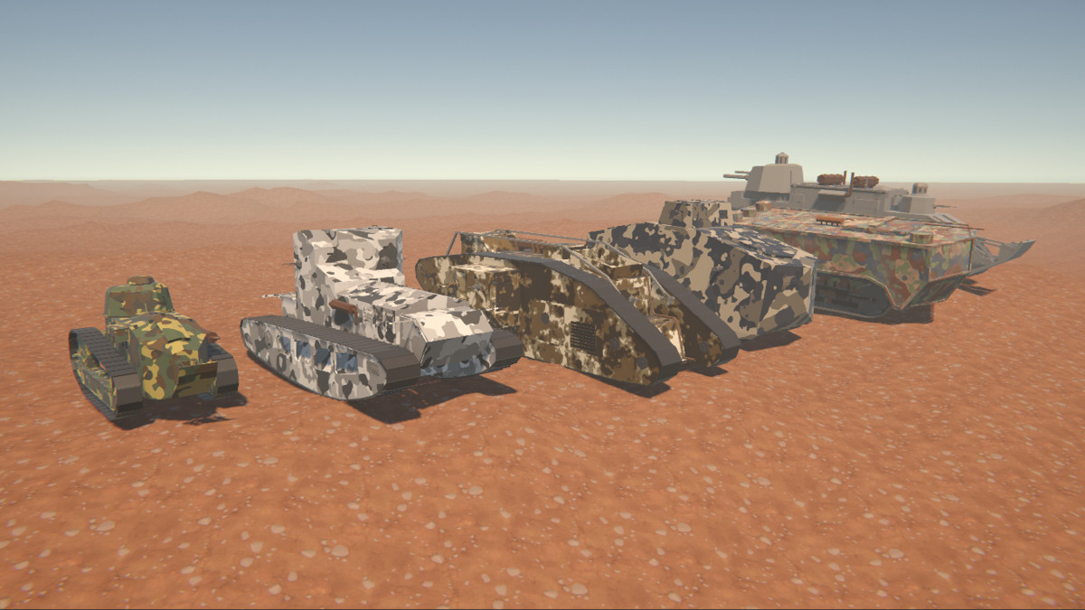 WW1 Lowpoly Tank Asset Pack