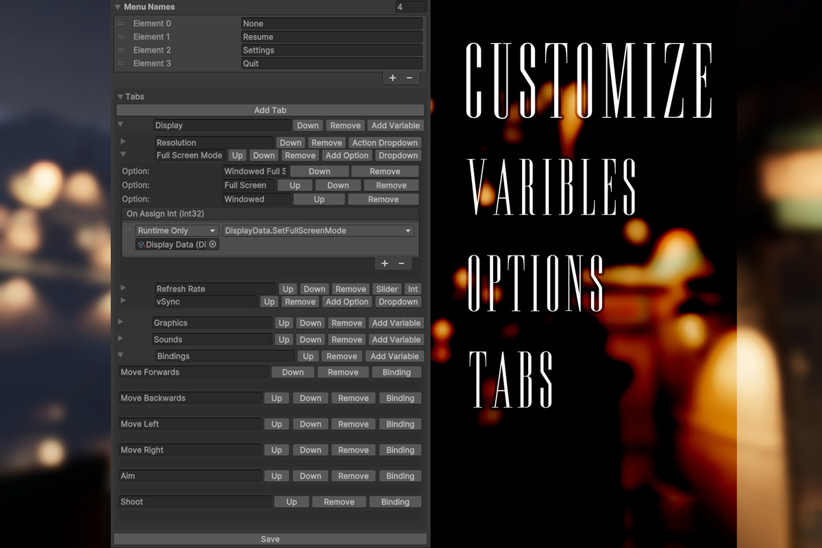 OneTapUI - Customizable Settings Menu