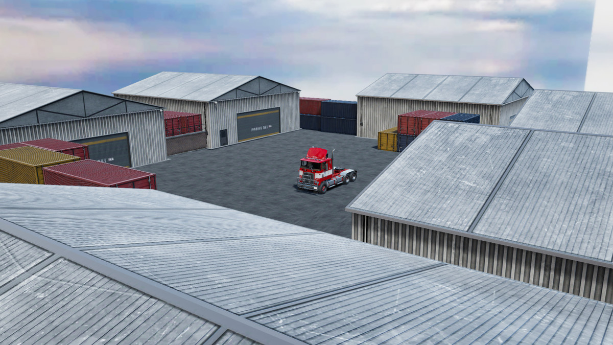 80s cabover with refrigerated trailer