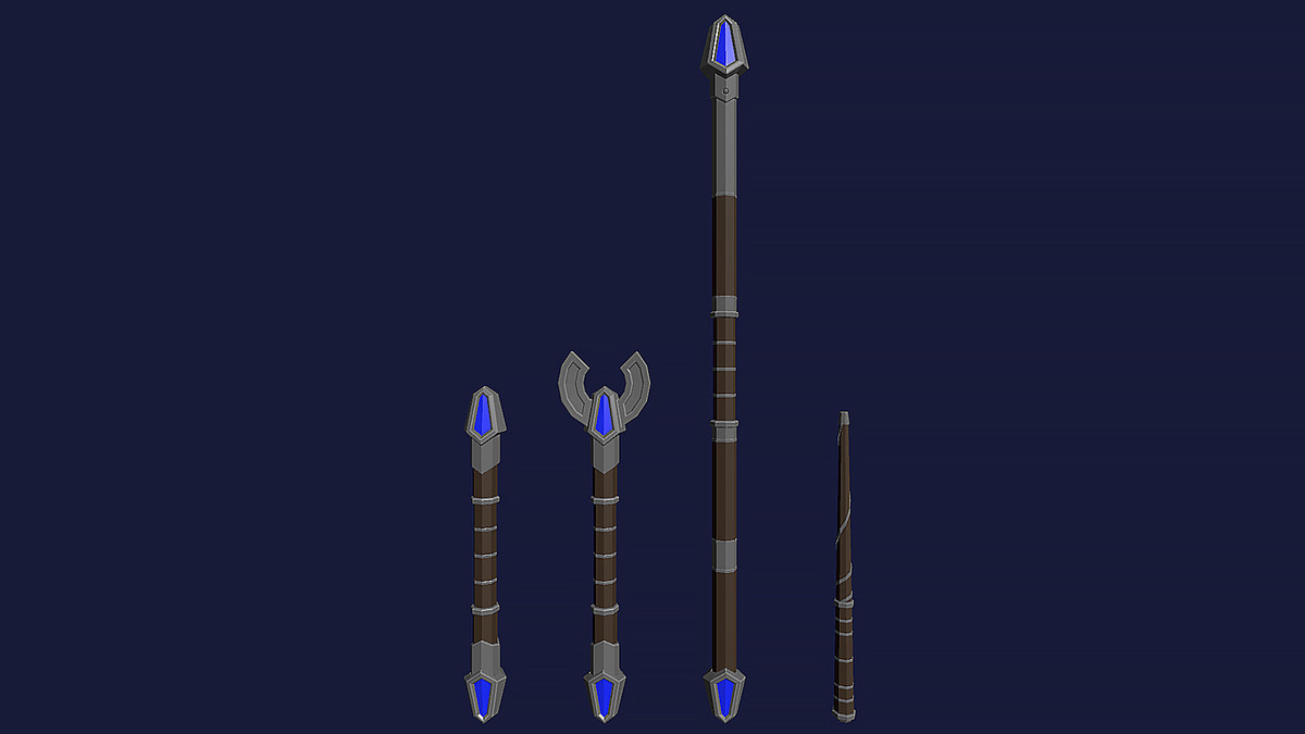 Low Poly Style Weapons Part 1