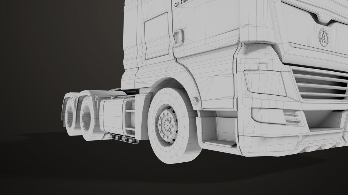 Heavy Truck 04 Chassis White URP HDRP Textures