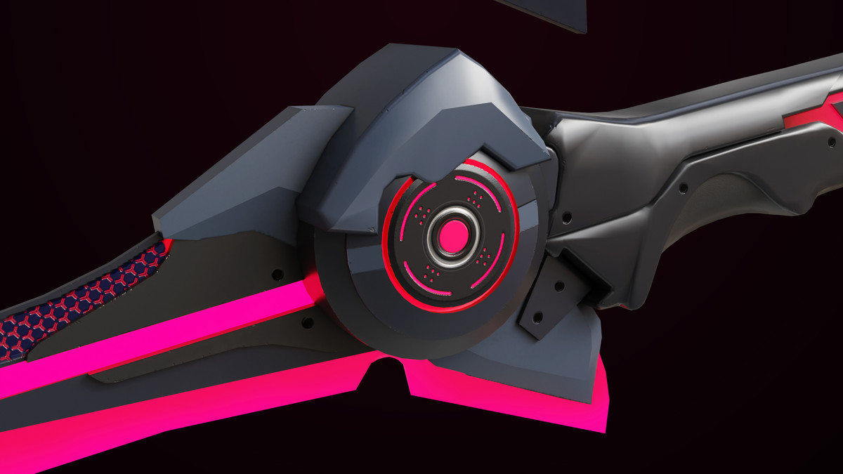 Sci Fi Sword 10 Red URP HDRP Textures