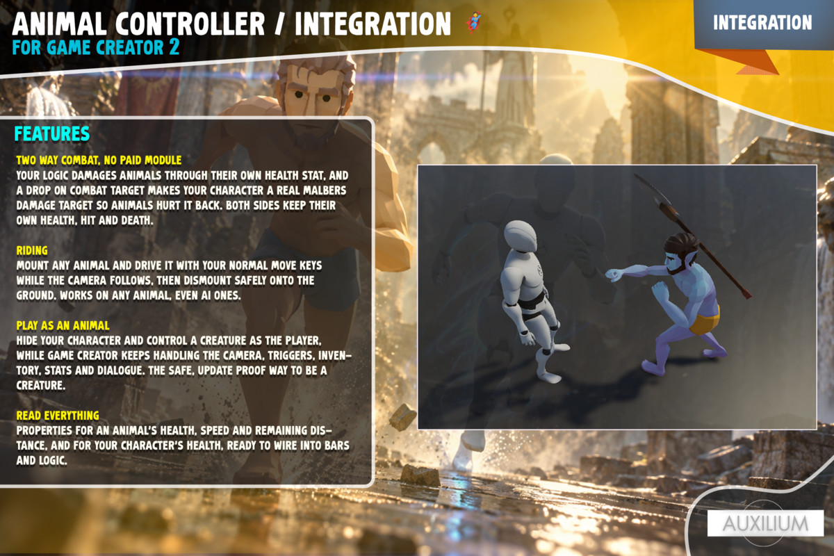 Animal Controller Integration for Game Creator 2