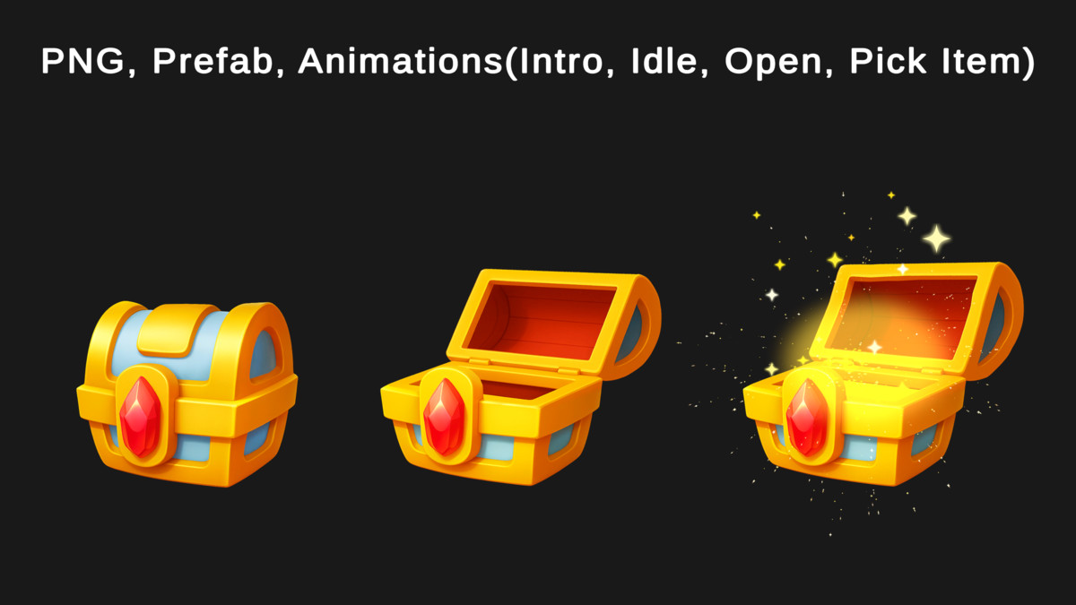 Stylized 2D Chests Pack – Animated Collection (10 Variants)