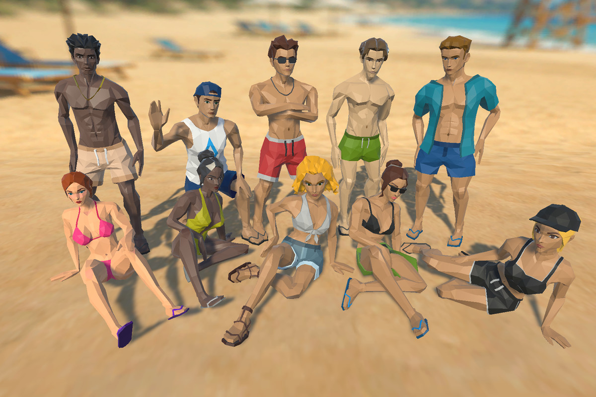LowPoly Beach Characters