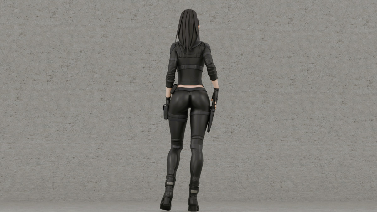 3D Lady In Black