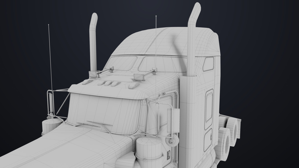 Truck Chassis 02 Generic Black URP HDRP Textures