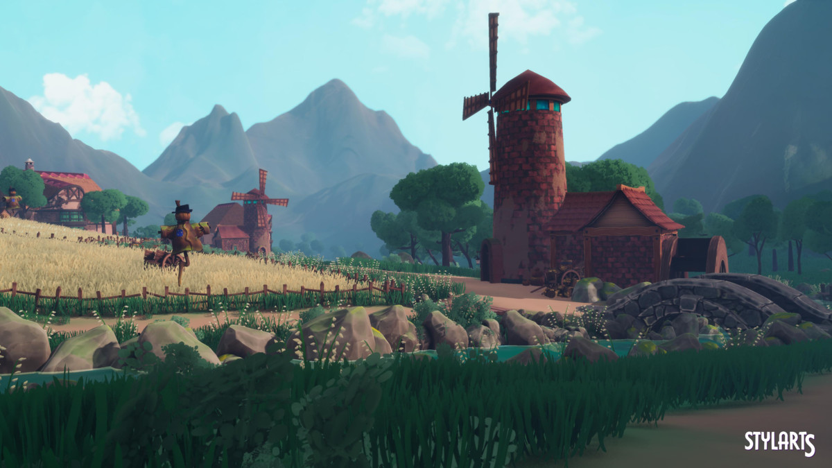 Stylized Windmill Valley Environment