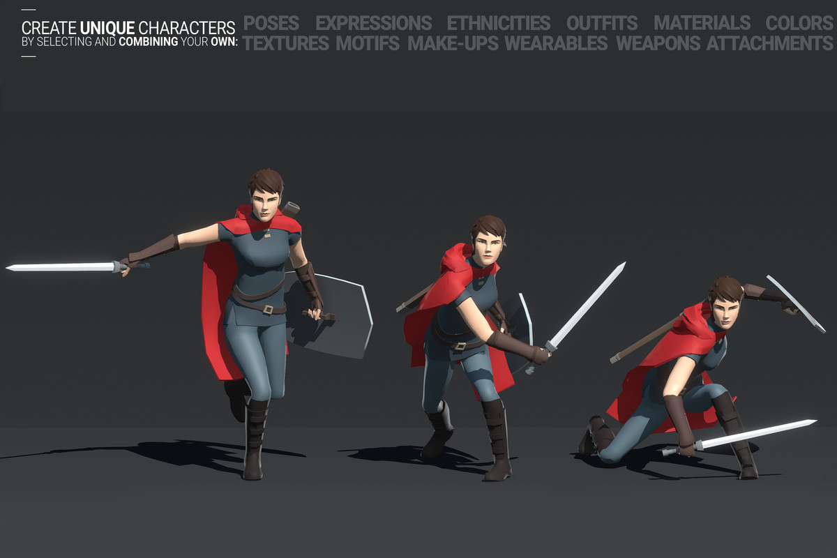 Polyquest Heroes: Warrior I Huntress