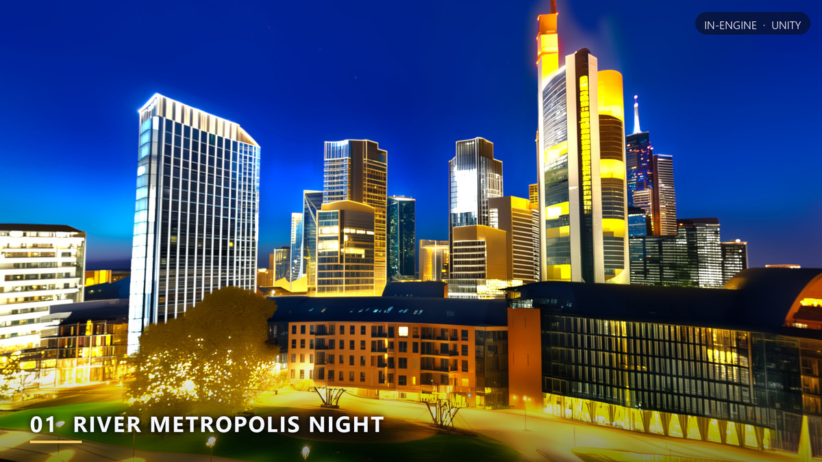 City Lights at Night - 8K True HDR Skyboxes (URP, HDRP)