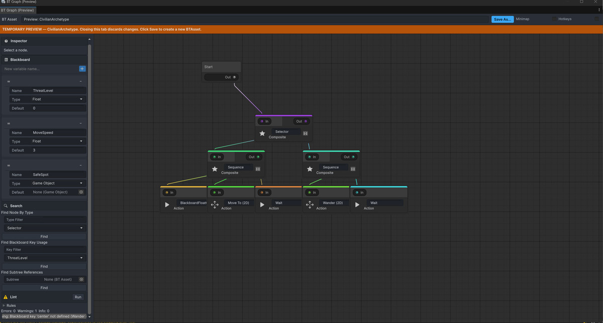 BTGraph Pro - AI Behaviour Tree Framework