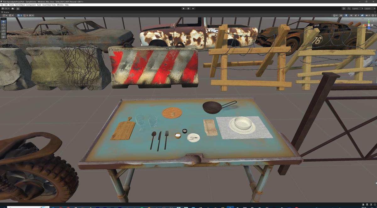 Post-Apocalyptic Survival Urban City Props and Road Signs Pack - 135 3d Models