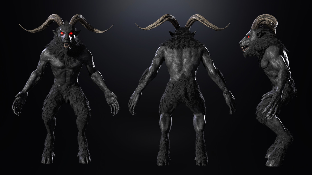 Chort, Goatman, Baphomet, Demon - Mythical Creatures (Bonus: Zombie Skin)