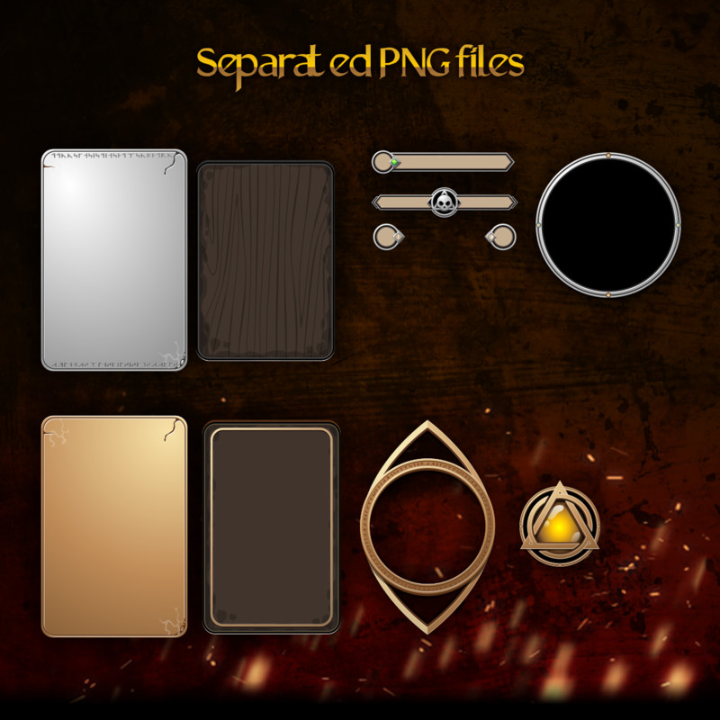 Fantasy TCG Game Card Template vol. 4