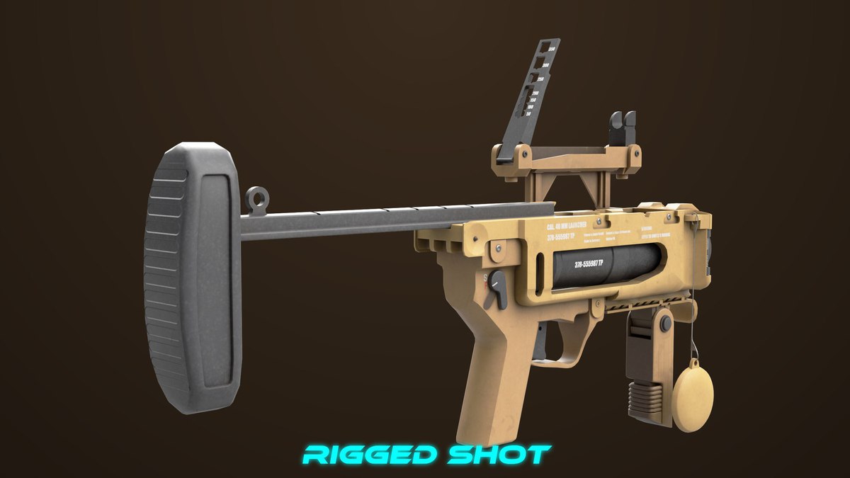 Grenade Launcher 04 Brown URP HDRP Textures