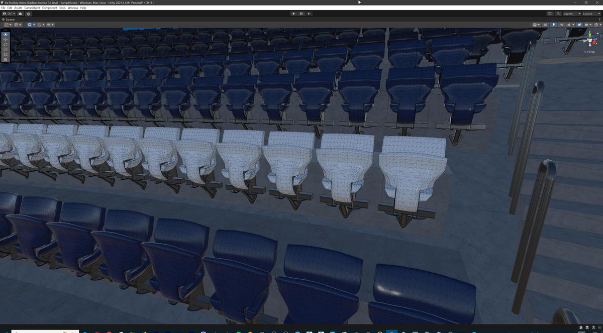 Modular Ice Hockey Arena Stadium Interior 3d Level