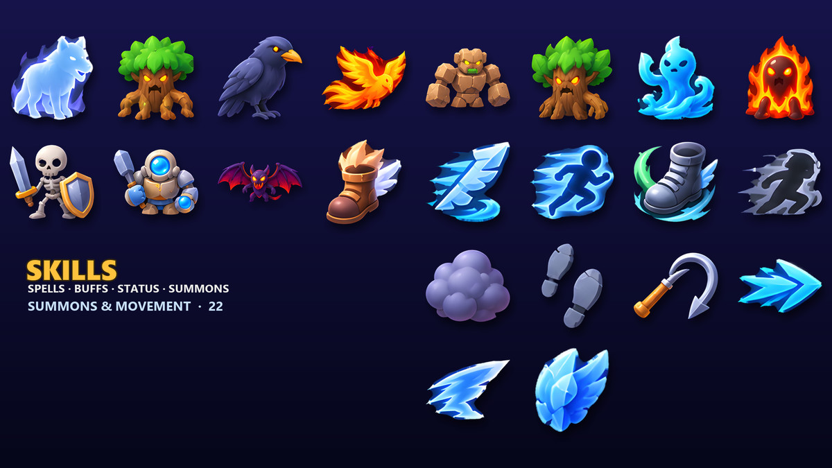 RPG Skill & Spell Icons - 215 Abilities