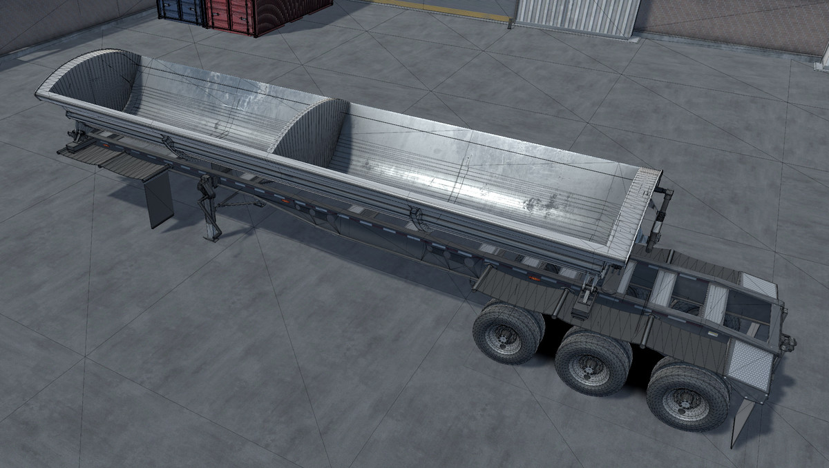 80s cabover sidedump trailer
