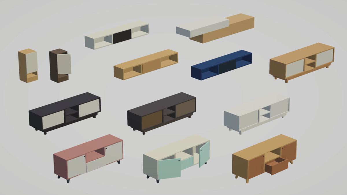 Low Poly Interior Houses – Modular Home Assets Pack