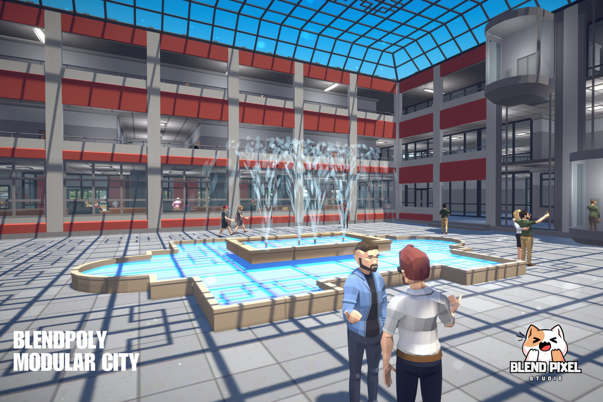 BlendPoly Modular City - Low Poly Assets