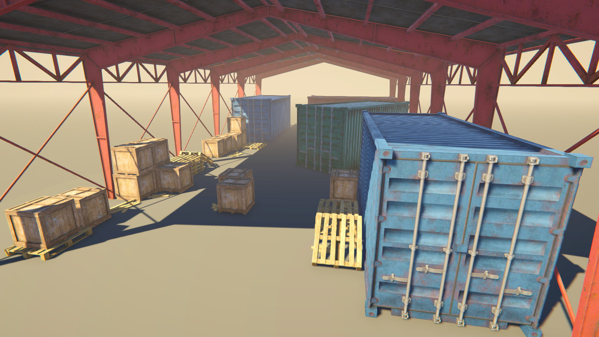 Warehouse Hangar Garage game ready