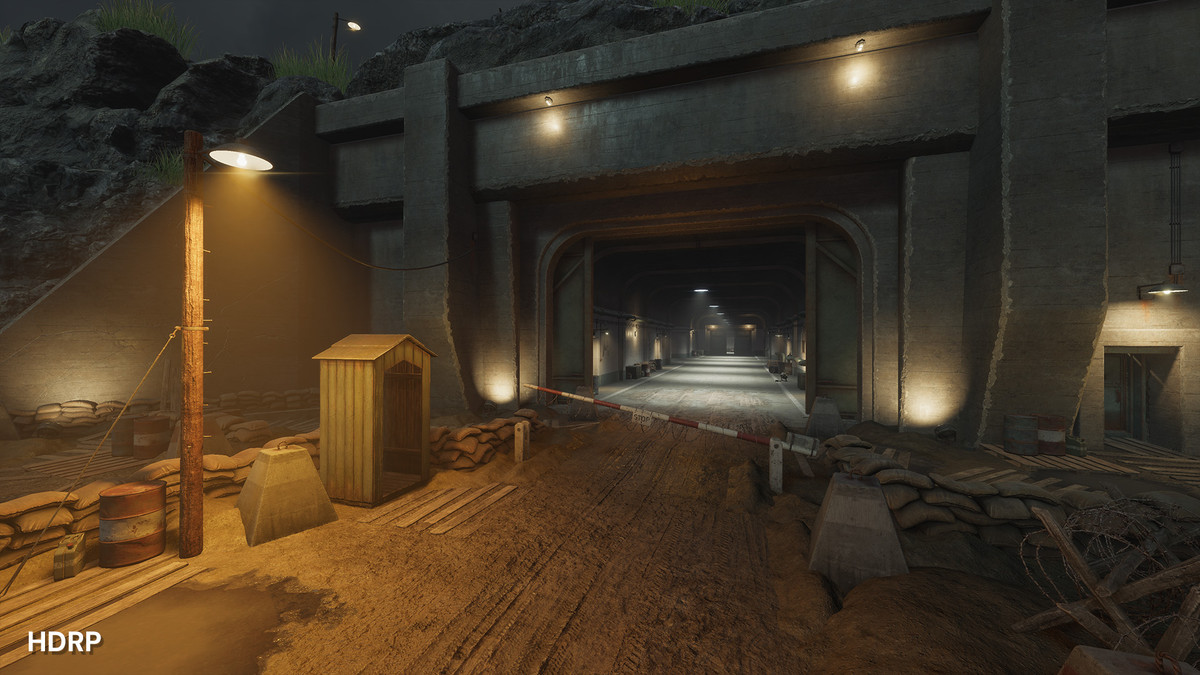 WW2 & Cold War Modular Military Bunker Entrance, Tunnel and Checkpoint