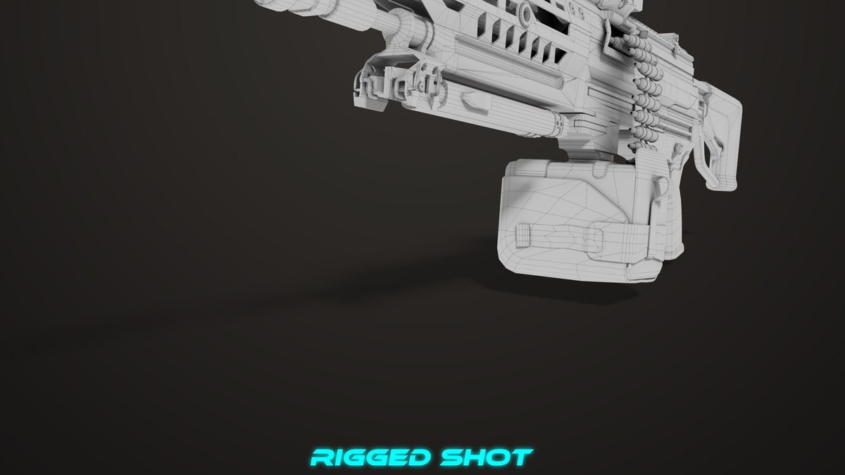 Machine Gun 14 Military Green URP HDRP Textures