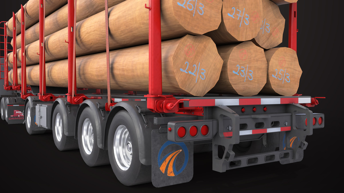 Truck 07 Log Trailer Collection URP HDRP Textures