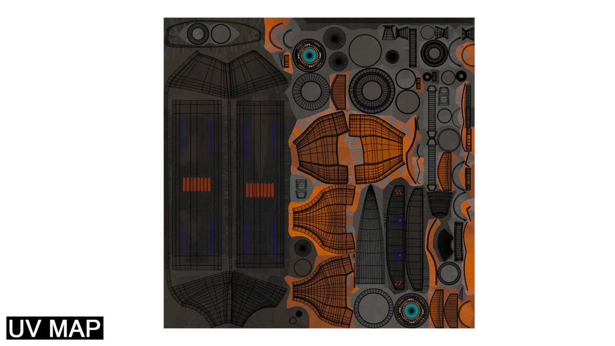 Sci Fi Hoverboard 08 URP HDRP Textures