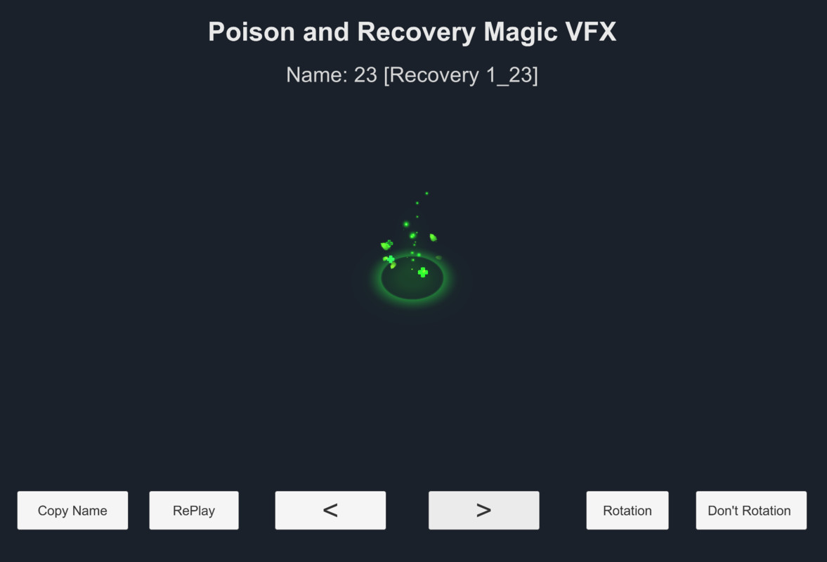 Poison and Recovery Magic VFX