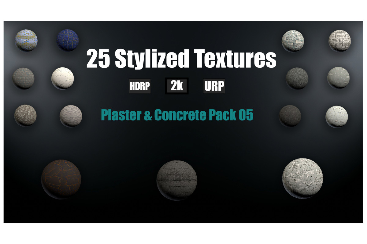 Stylized Plaster & Concrete Textures Mega Pack